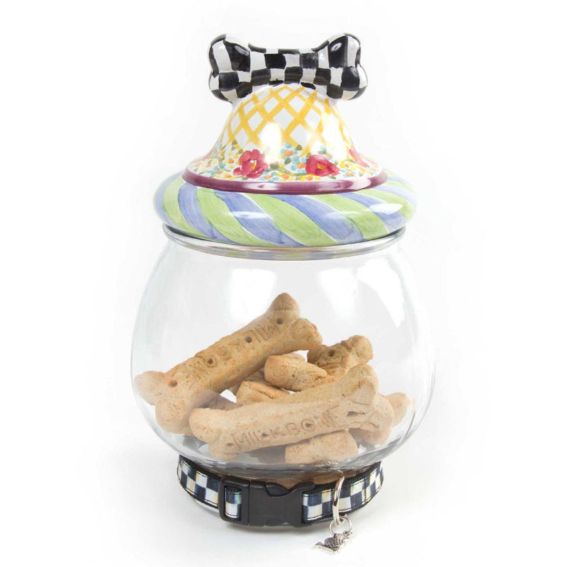 Mackenzie-Childs Courtly Check Canine Cookie Jar #2