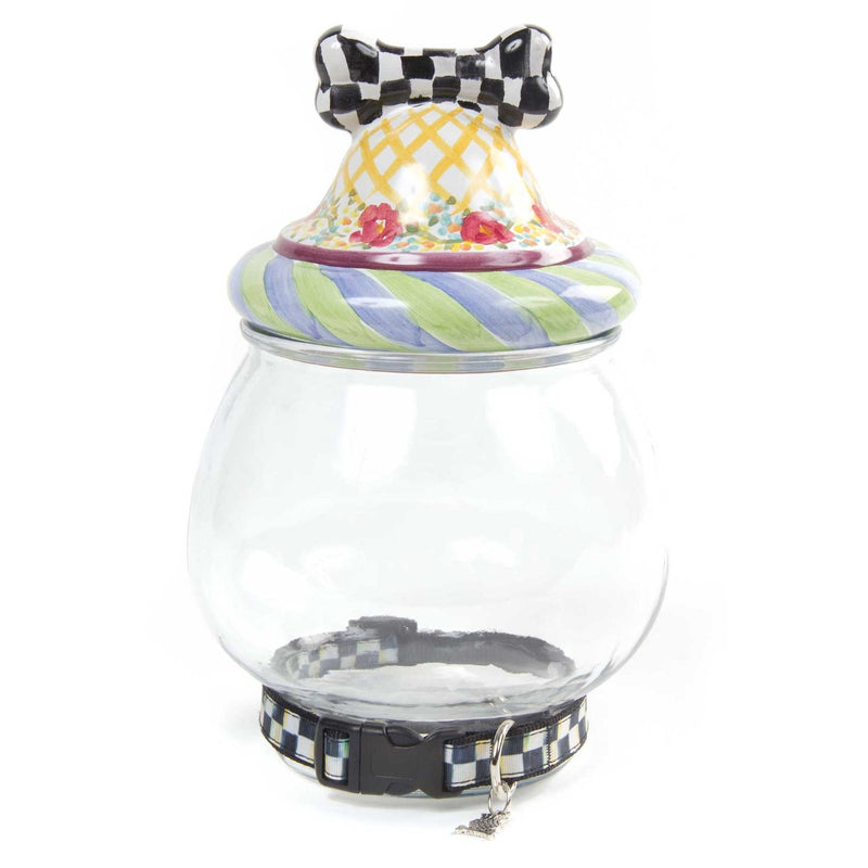 Mackenzie-Childs Courtly Check Canine Cookie Jar