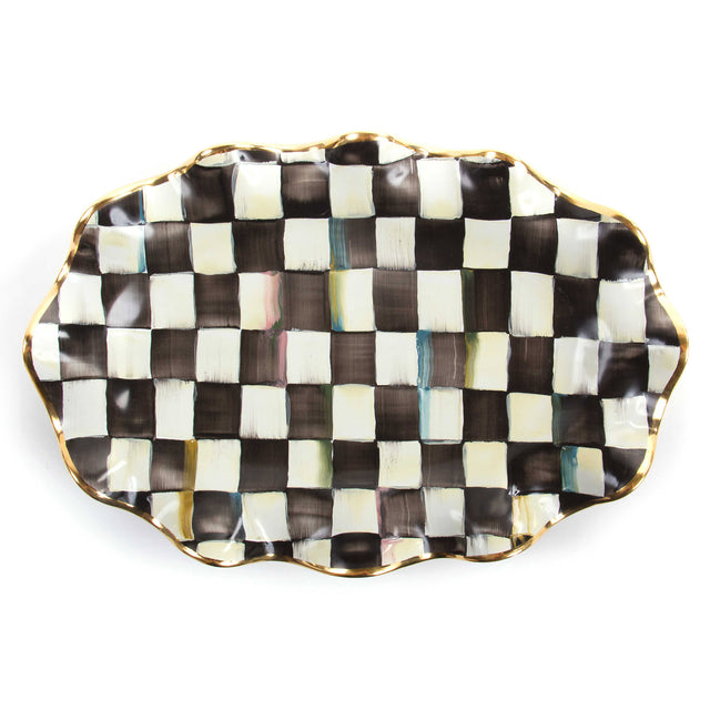 Mackenzie-Childs Courtly Check Ceramic Serving Platter