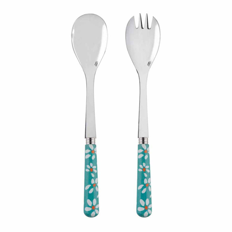 Sabre Marguerite Turquoise 27cm Salad Set (2 Pcs)