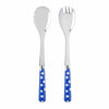 Sabre White Dots Lapis Blue 27cm Salad Set (2 Pcs)