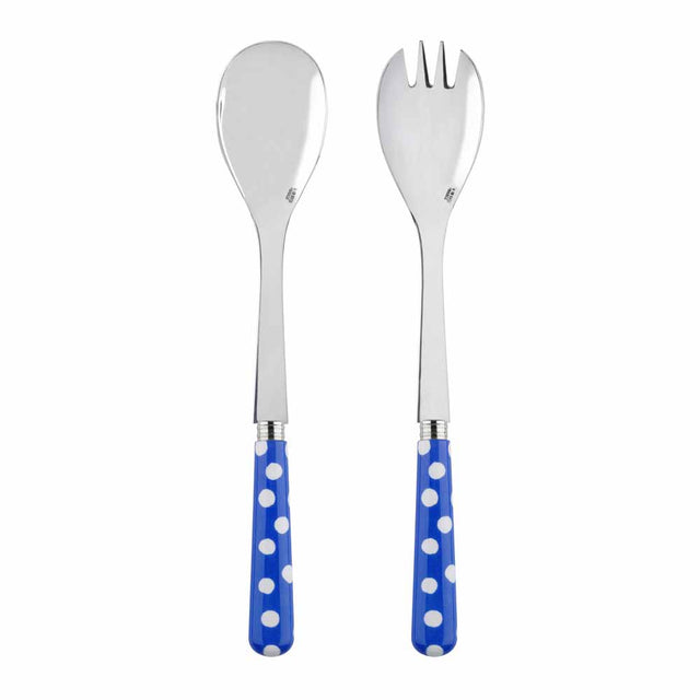 Sabre White Dots Lapis Blue 27cm Salad Set (2 Pcs)