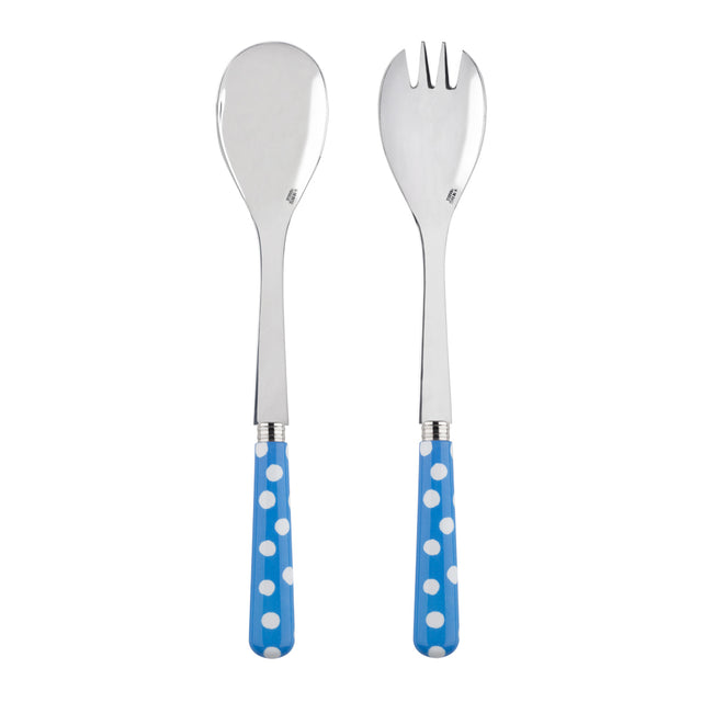 Sabre White Dots Light Blue 27cm Salad Set (2pcs)