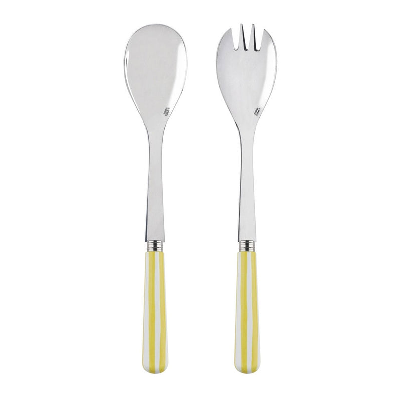 Sabre White Stripe Yellow 27cm Salad Set (2 Pcs)