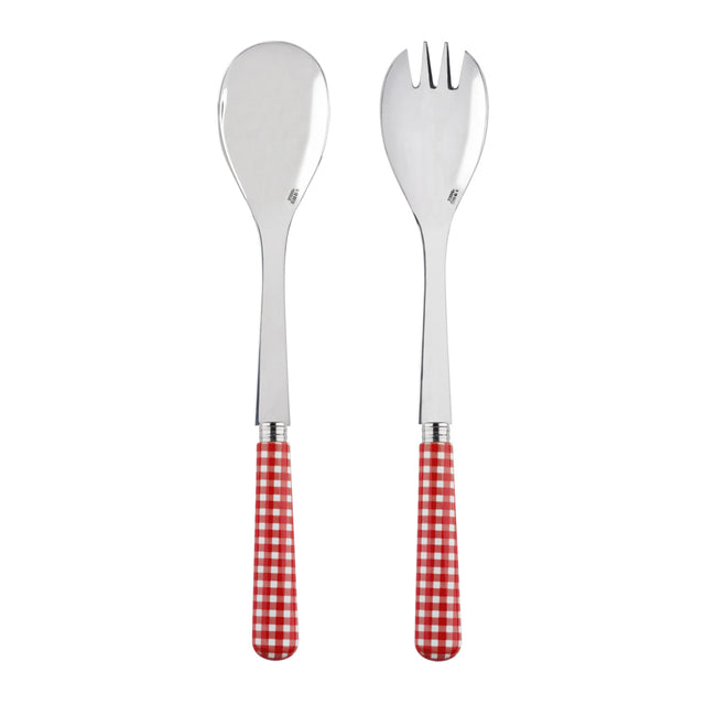 Sabre Gingham Red 27cm Salad Set (2pcs)