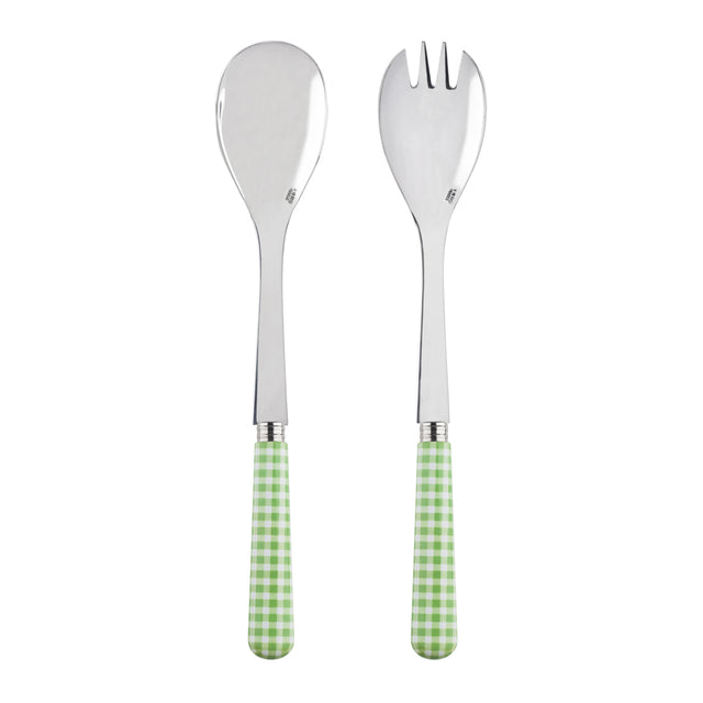 Sabre Gingham Garden Green 27cm Salad Set (2 Pcs)