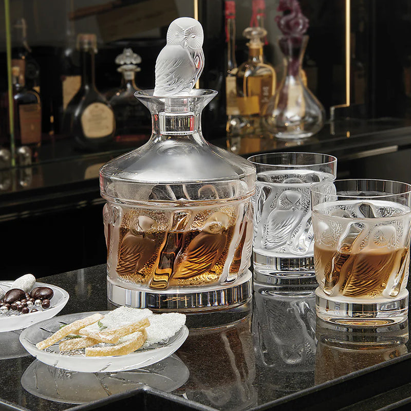 Lalique Owl Old Fashion Whisky Tumbler