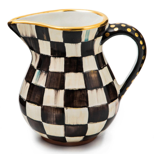 Mackenzie-Childs Courtly Check Ceramic Portly Pitcher