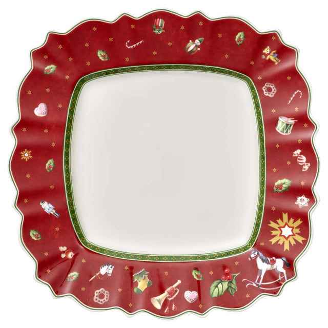 Villeroy & Boch Toy's Delight Square Flat Plate, Red
