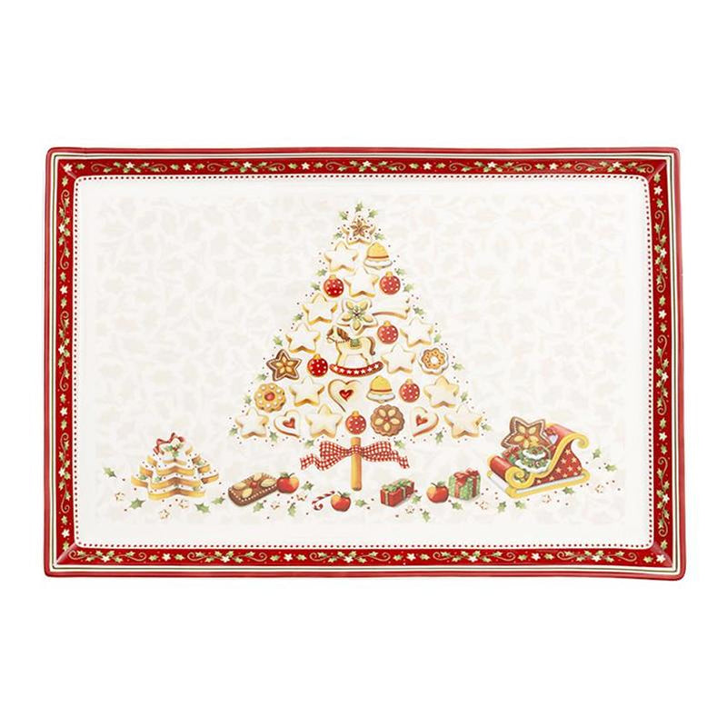 Villeroy & Boch Winter Bakery Delight Rectangular Cake Platter, Large