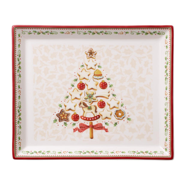 Villeroy & Boch Winter Bakery Delight Rectangular Cake Platter, Small
