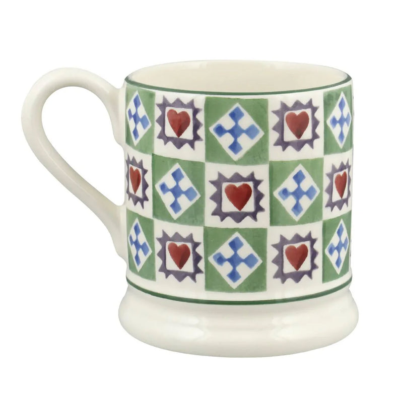 Emma Bridgewater Christmas Quilt Set of 2 1/2 Pint Mugs (Boxed)