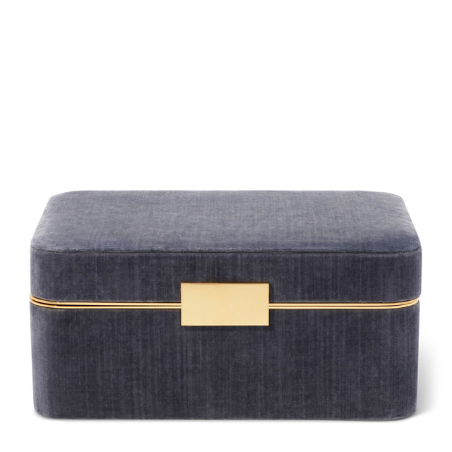 Aerin Beauvais Velvet Jewelry Box, Dusk Blue