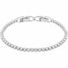 Swarovski Emily Bracelet, White, Rhodium Plated