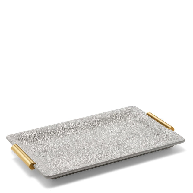 Aerin Shagreen Vanity Tray, Small, Dove