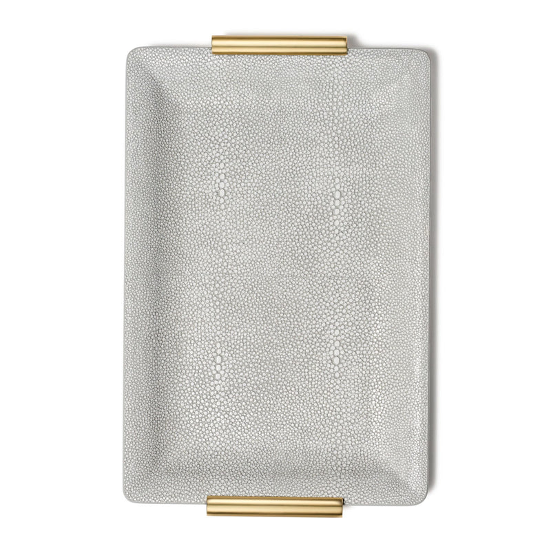 Aerin Shagreen Vanity Tray, Small, Dove