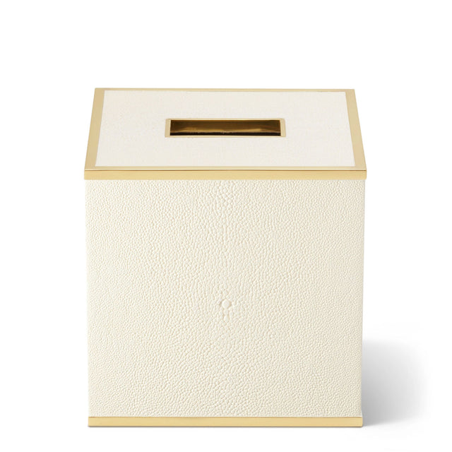 Aerin Classic Shagreen Tissue Box Cover, Cream