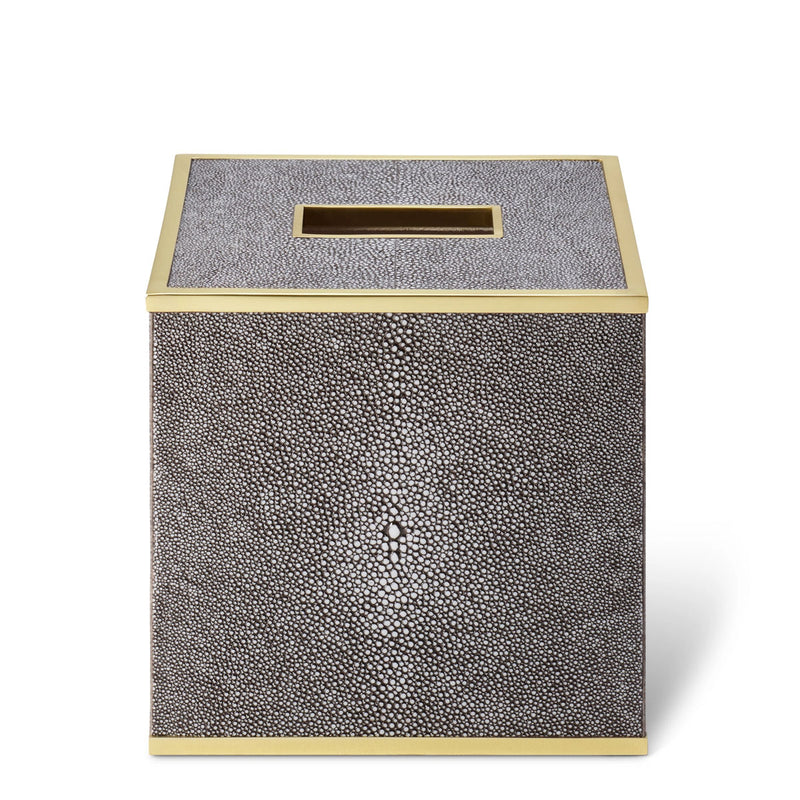 Aerin Classic Shagreen Tissue Box Cover, Chocolate