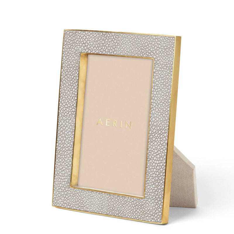 Aerin Classic Shagreen Frame, Dove, 4 x 6"