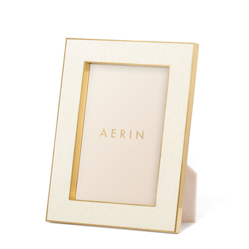 Aerin Classic Shagreen Frame, Cream, 4 x 6"