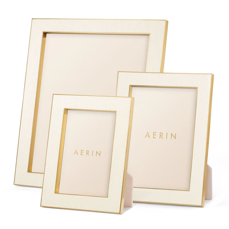 Aerin Classic Shagreen Frame, Cream, 5 x 7"