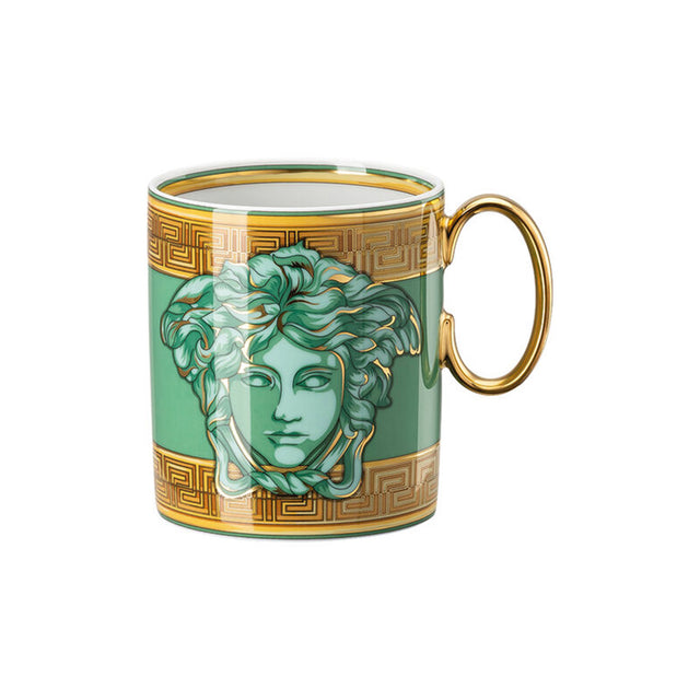 Versace Medusa Amplified Green Coin Mug with handle