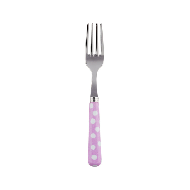 Sabre White Dots Pink 16cm Cake Fork