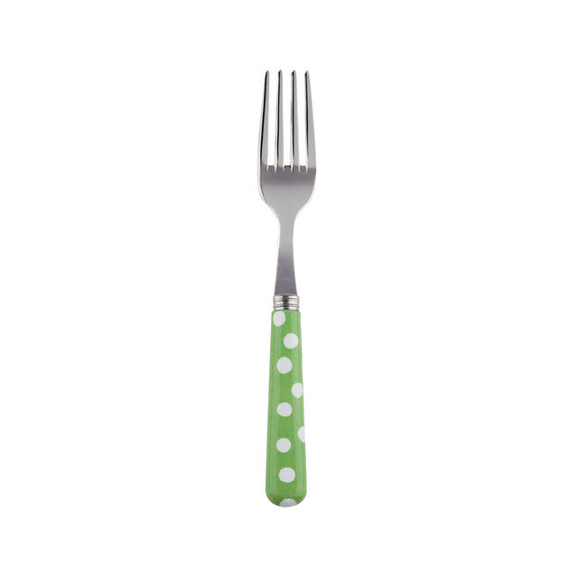 Sabre White Dots Garden Green 16cm Cake Fork