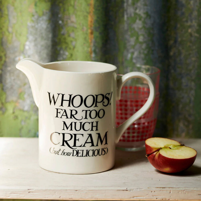 Emma Bridgewater Black Toast Cream Medium Straight Jug