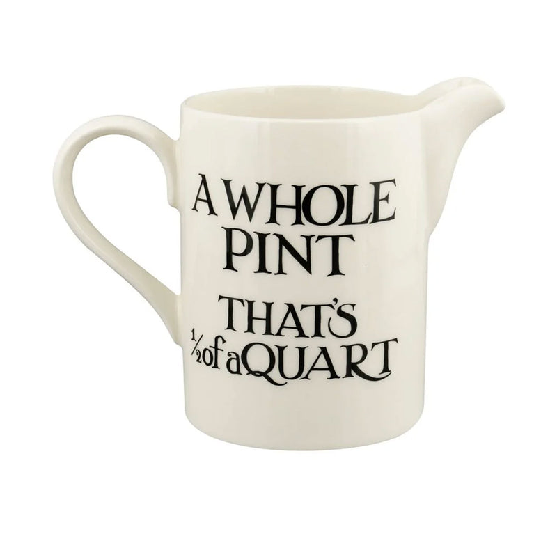 Emma Bridgewater Black Toast Cream Medium Straight Jug