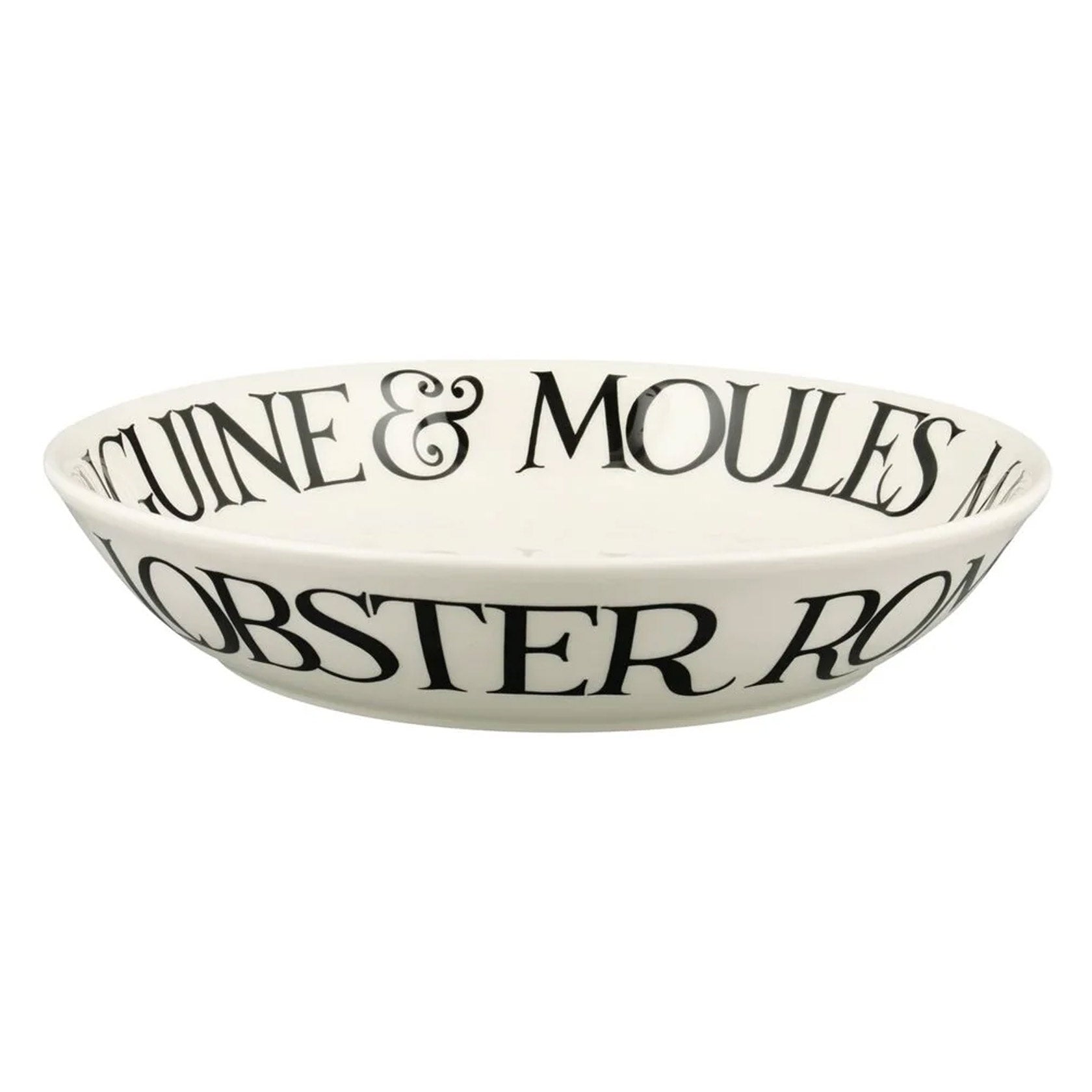 Emma Bridgewater Black Toast CRAB Linguine Medium Pasta Bowl