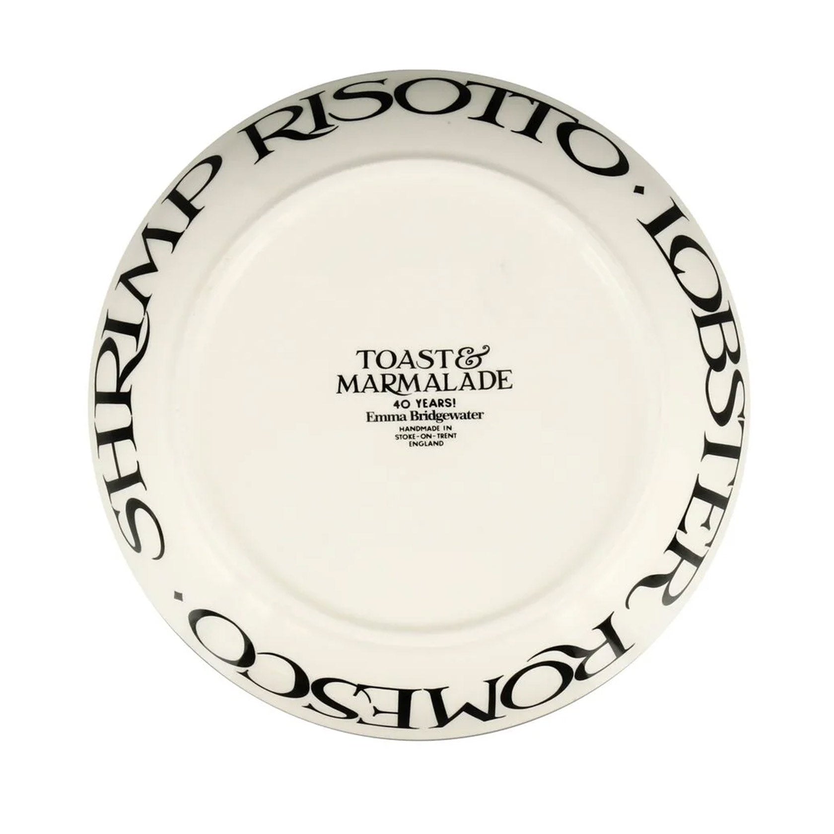 Emma Bridgewater Black Toast CRAB Linguine Medium Pasta Bowl