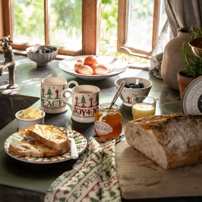 Emma Bridgewater Christmas Joy Set of 2 1/2 Pint Mugs (Boxed)