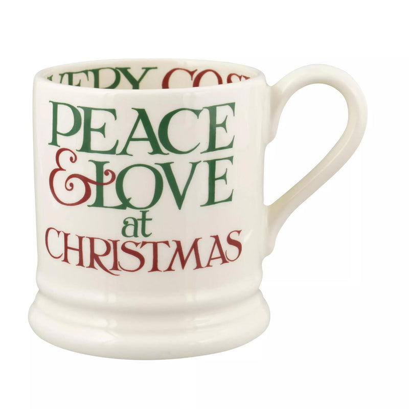 Emma Bridgewater Christmas Toast & Marmalade Peace & Love 1/2 Pint Mug