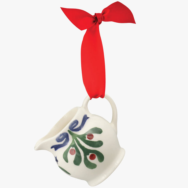 Emma Bridgewater Mistletoe Tiny Jug Hanging Ornament (Boxed)