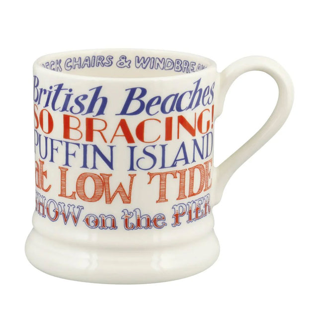 Emma Bridgewater Red & Blue Toast Seaside 1/2 Pint Mug
