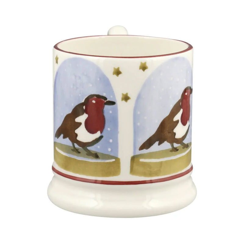 Emma Bridgewater Robin Snow Globe 1/2 Pint Mug