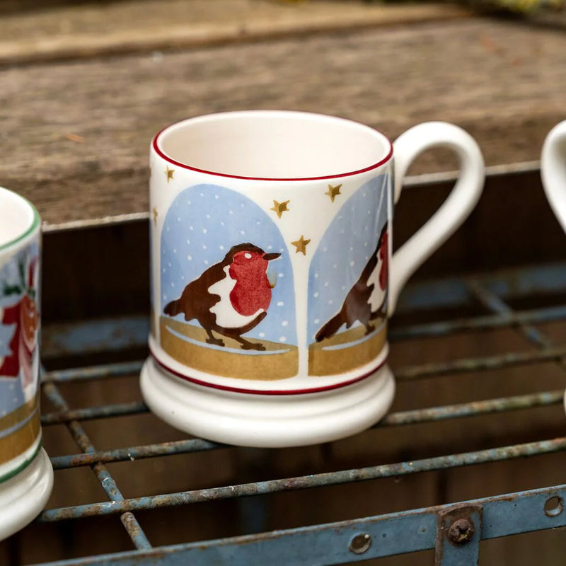 Emma Bridgewater Robin Snow Globe 1/2 Pint Mug