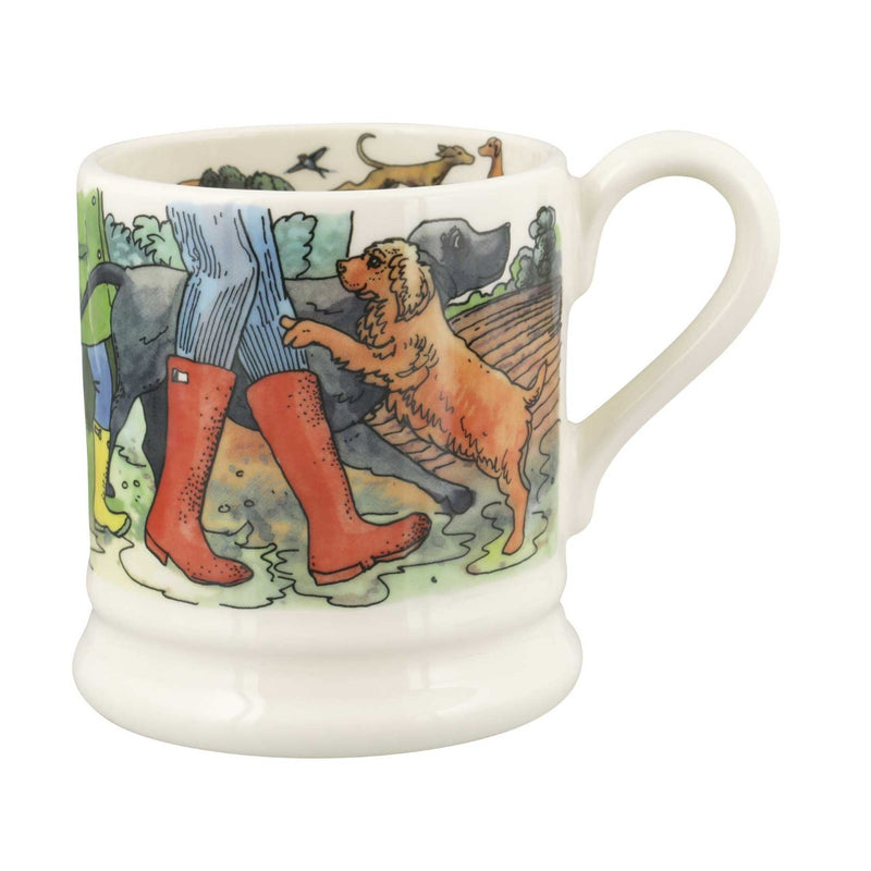 Emma Bridgewater The Good Life Favourite Dog Walks 1/2 Pint Mug
