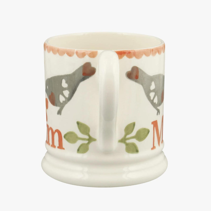 Emma Bridgewater Lovebirds Coral Mum 1/2 Pint Mug
 #2