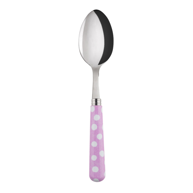 Sabre White Dots Pink 22cm  Soup Spoon