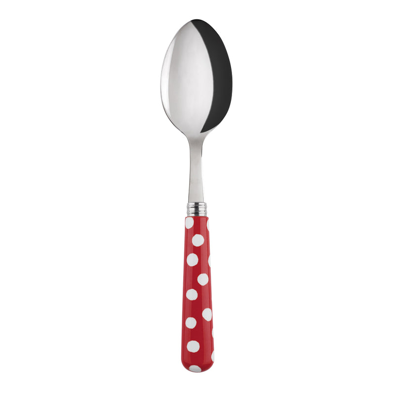 Sabre White Dots Red 22cm  Soup Spoon