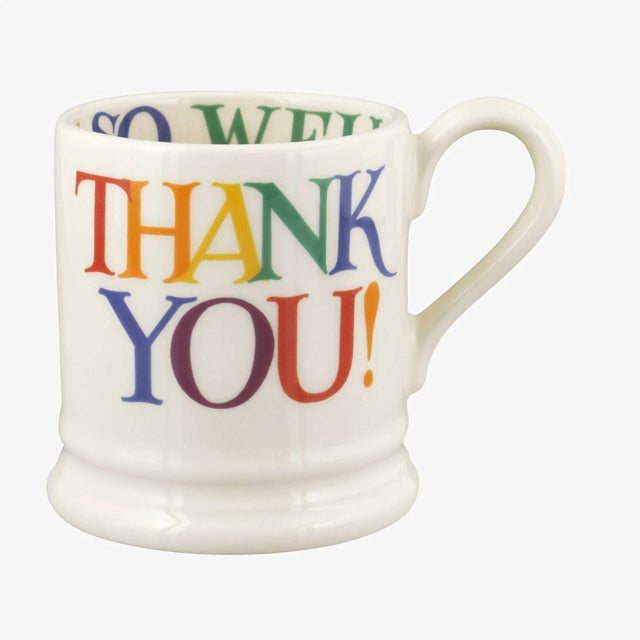 Emma Bridgewater Rainbow Toast Thank You 1/2 Pint Mug
