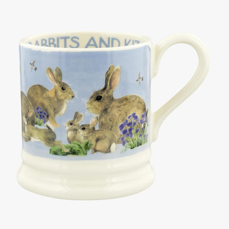 Emma Bridgewater Blue Rabbits & Kits 1/2 Pint Mug