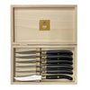 Laguiole Knives, Set of 6, Black Wood, by Claude Dozorme