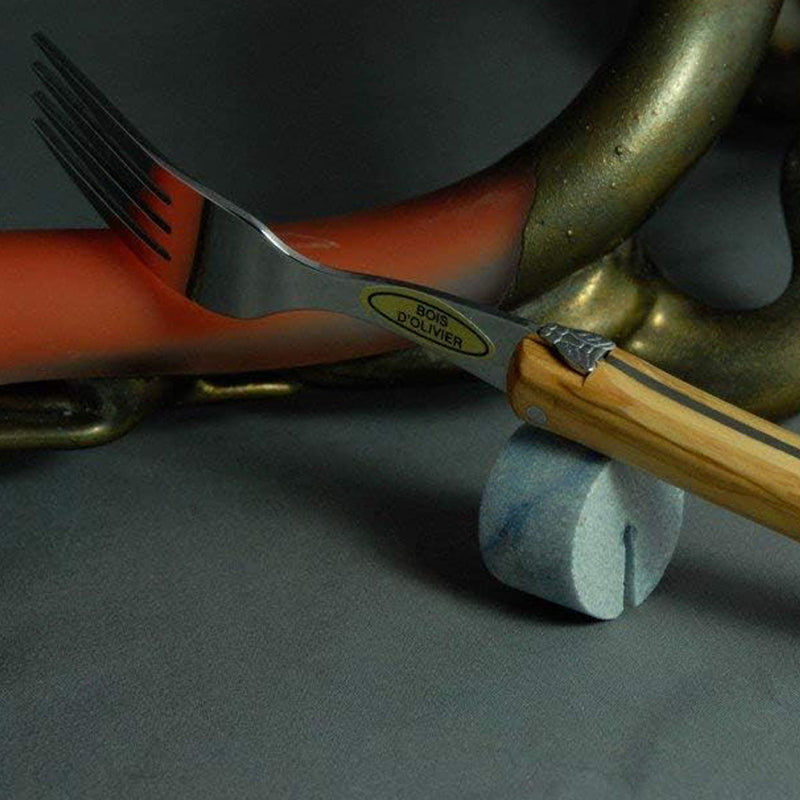 Laguiole Forks, Olive Wood, Set of 6, by Claude Dozorme