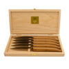 Capucin Steak Knives, Set of 6, Olive Wood, by Claude Dozorme
