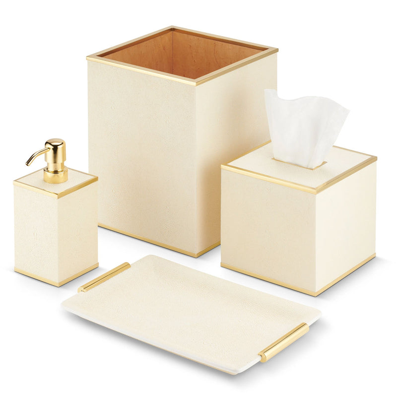 Aerin Classic Shagreen Soap Pump Dispenser, Cream