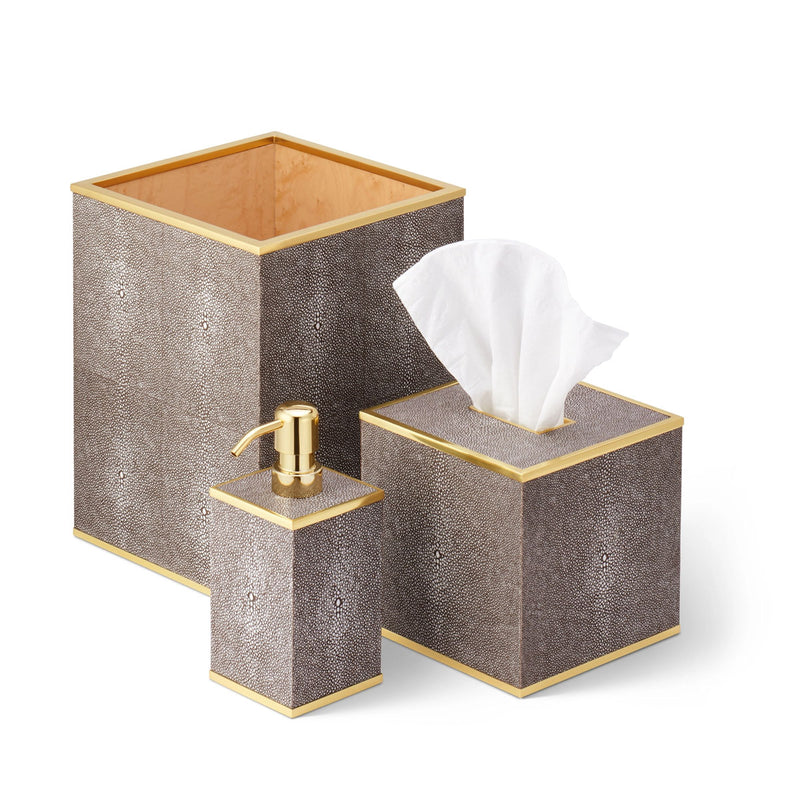 Aerin Classic Shagreen Soap Pump Dispenser, Chocolate