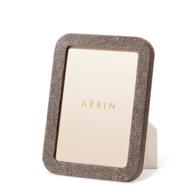 Aerin Modern Shagreen Frame, Chocolate, 5 x 7"